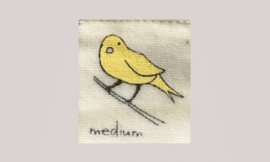 yellow bird label