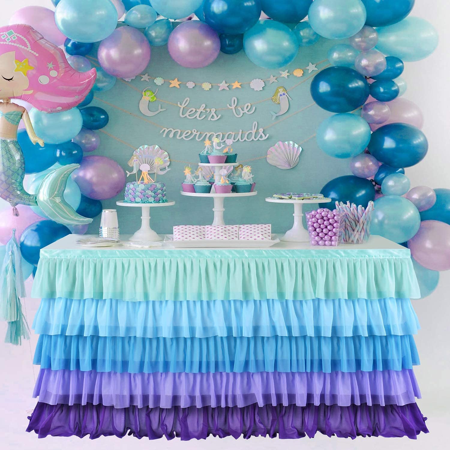mermaid-birthday-party-ideas-table-skirt